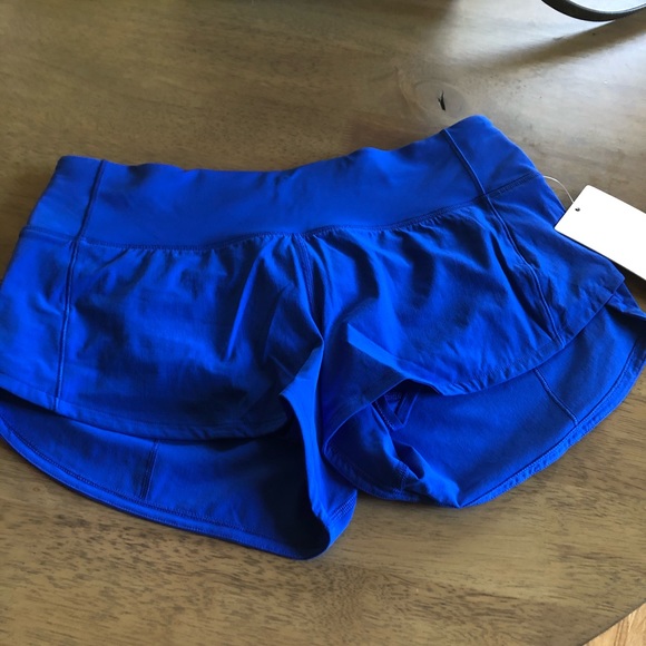 Cerulean blue speed up shorts size 4 lululemon - Picture 2 of 8